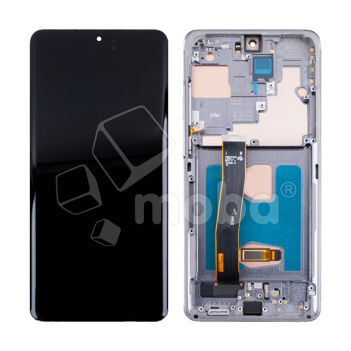 Дисплей для Samsung Galaxy S20 Ultra (G988B) модуль с рамкой Серый - (OLED) (Full Size)