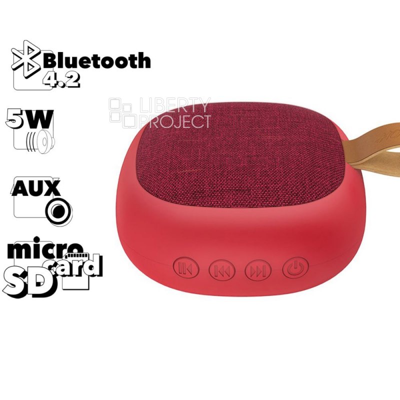 Bluetooth колонка HOCO BS31 Bright Sound BT4.2, 5W, AUX/microSD (красный)