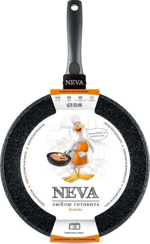 Сковорода NEVA NG128 а/пр литая 28см Neva Granite