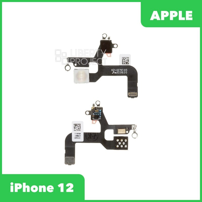 Шлейф/FLC iPhone 12 микрофон/вспышка