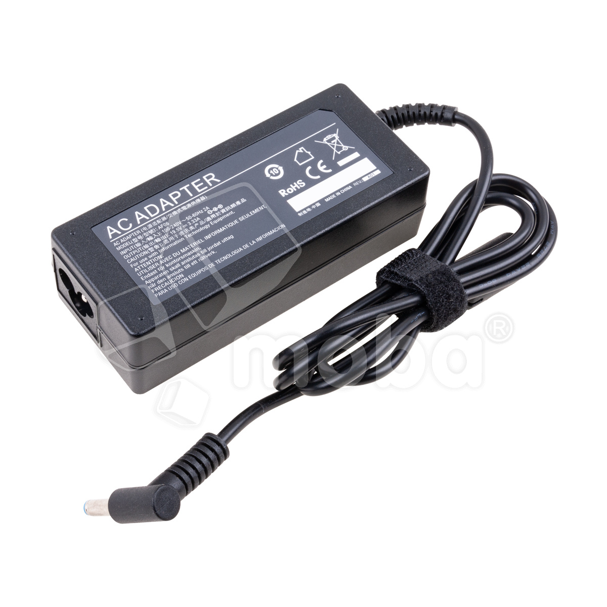 Блок питания (сетевой адаптер) для ноутбука HP 19,5V, 3,33A, 65W (4,5x3,0 с иглой) - Стандарт (без сетевого кабеля)