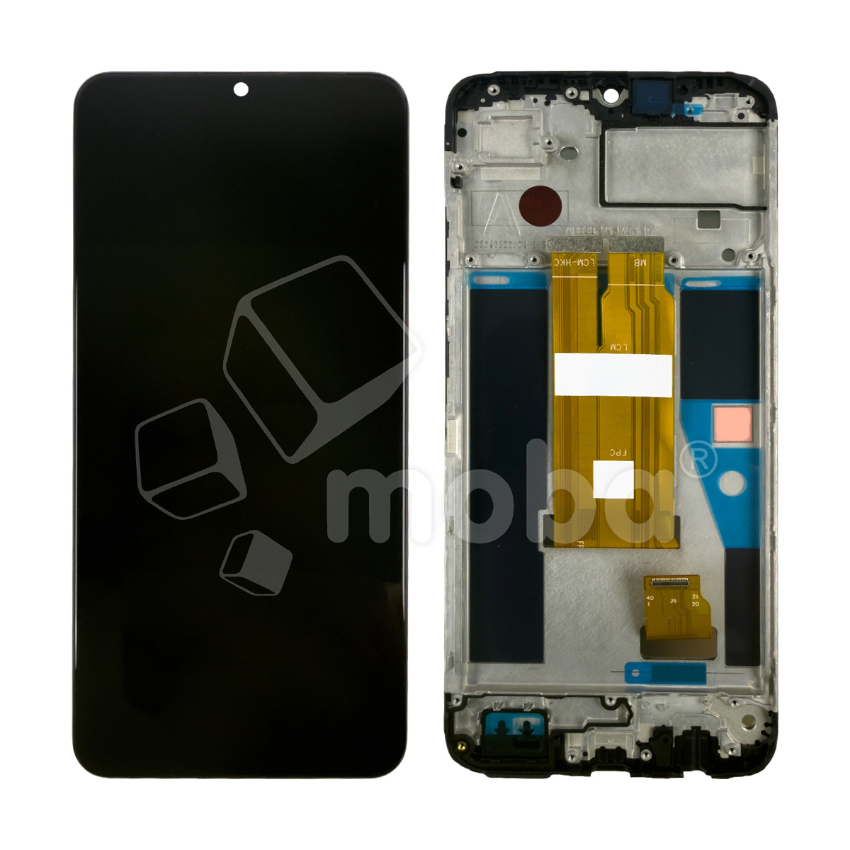 Дисплей для Realme Note 60/60x (RMX3933/RMX3938) модуль с рамкой Черный - OR