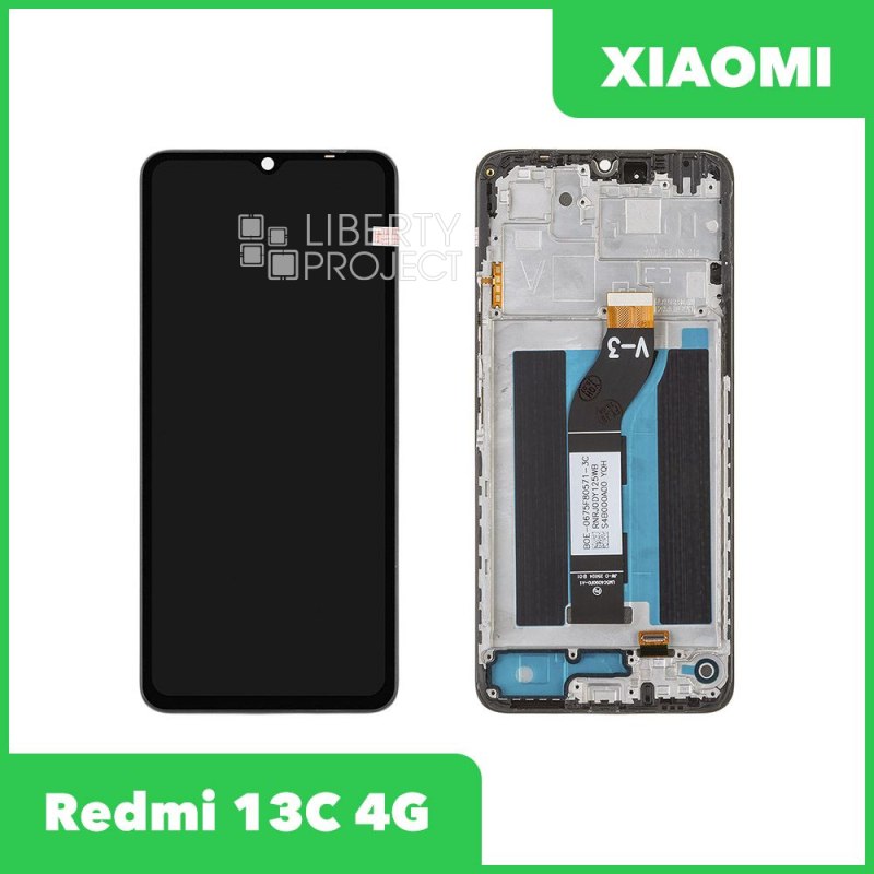 LCD дисплей для Xiaomi Redmi 13C 4G (23100RN82L) с тачскрином в рамке (черный) OR LCD