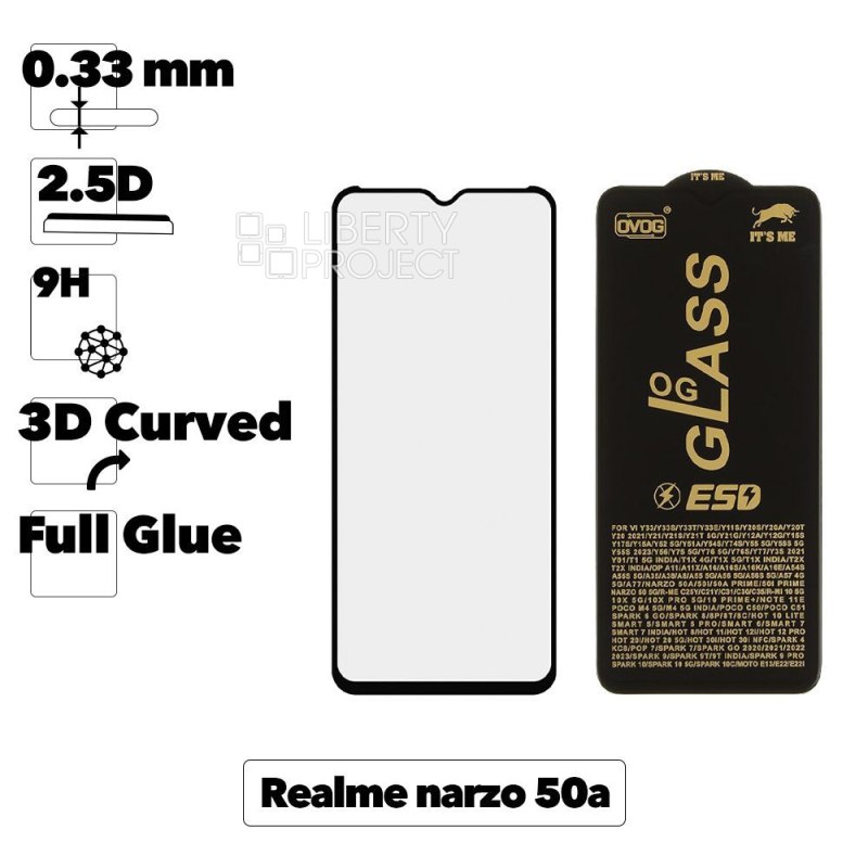 Защитное стекло IT`S ME для Realme narzo 50a OG Full Glue (черное)