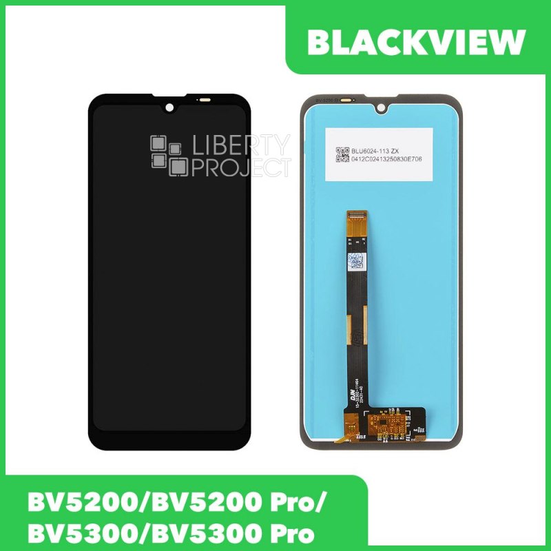 LCD дисплей для Blackview BV5200/BV5200 Pro/BV5300/BV5300 Pro в сборе с тачскрином (черный)OR 100%