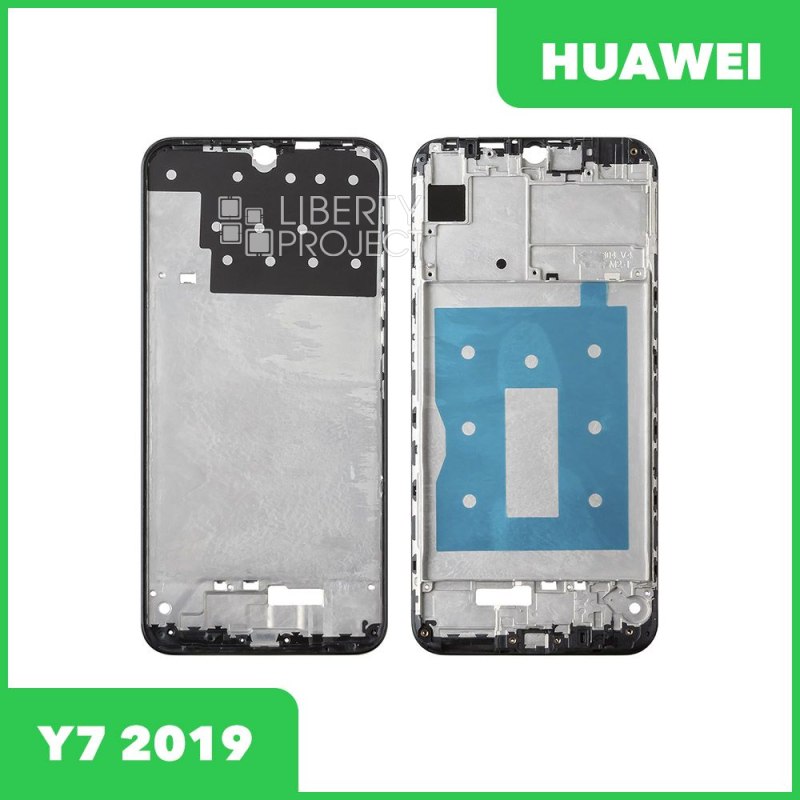 Рамка дисплея (средняя часть) Huawei Y7 2019 DUB LX1 (черный)