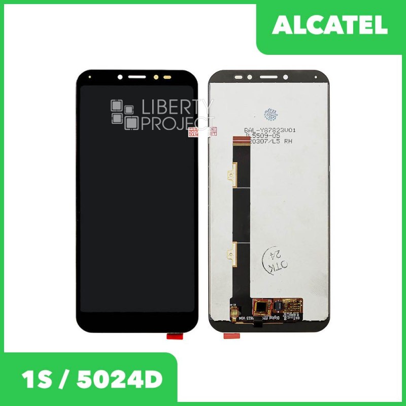 LCD дисплей для Alcatel 1S/5024D в сборе с тачскрином (черный) Premium Quality