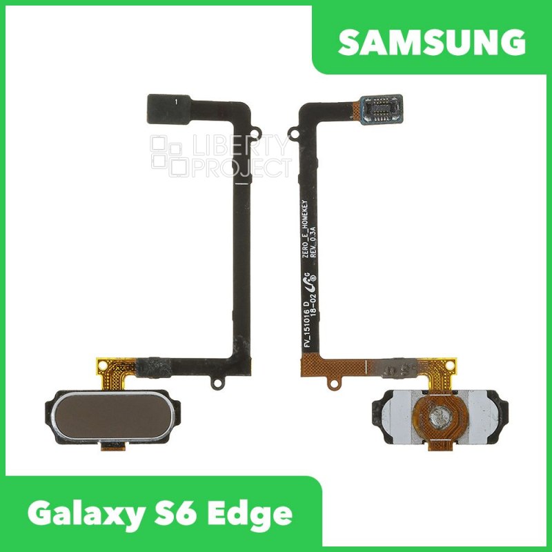 Шлейф/FLC Samsung Galaxy S6 Edge (с кнопкой Home) золотистый