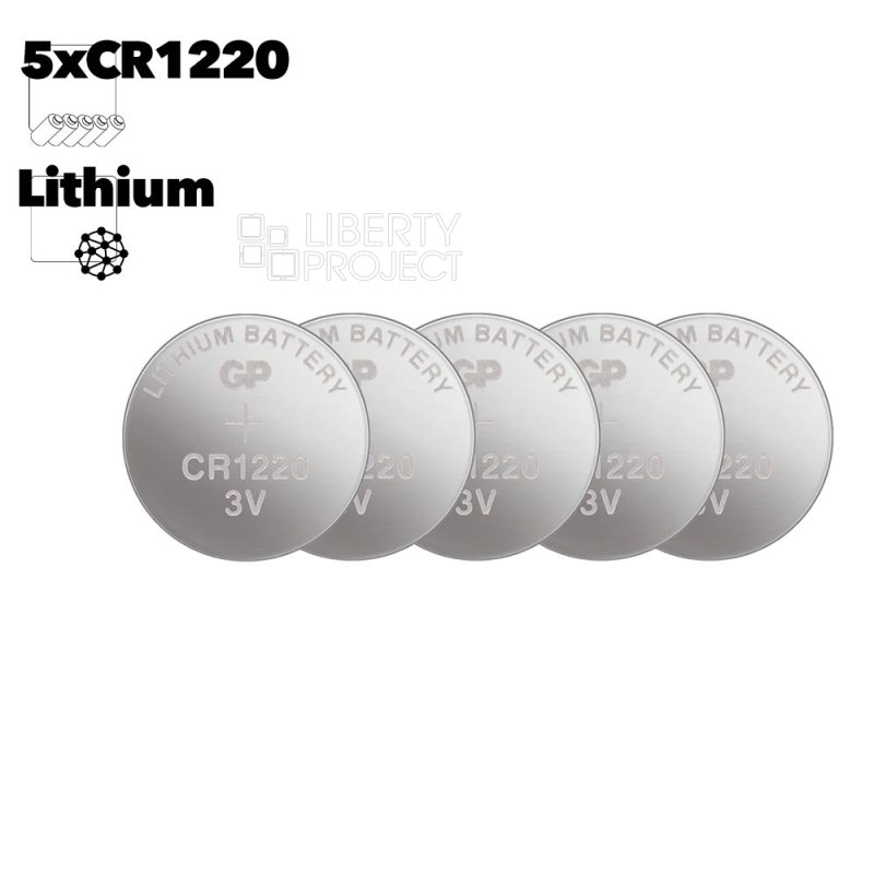 Батарейка GP CR1220 BL5 Lithium 3V (5 шт)
