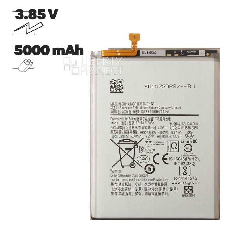 Аккумулятор (АКБ) для Samsung SM-A217F/A125/A022 A21s/A12/A02 (EB-BA217ABY) EURO (OEM)