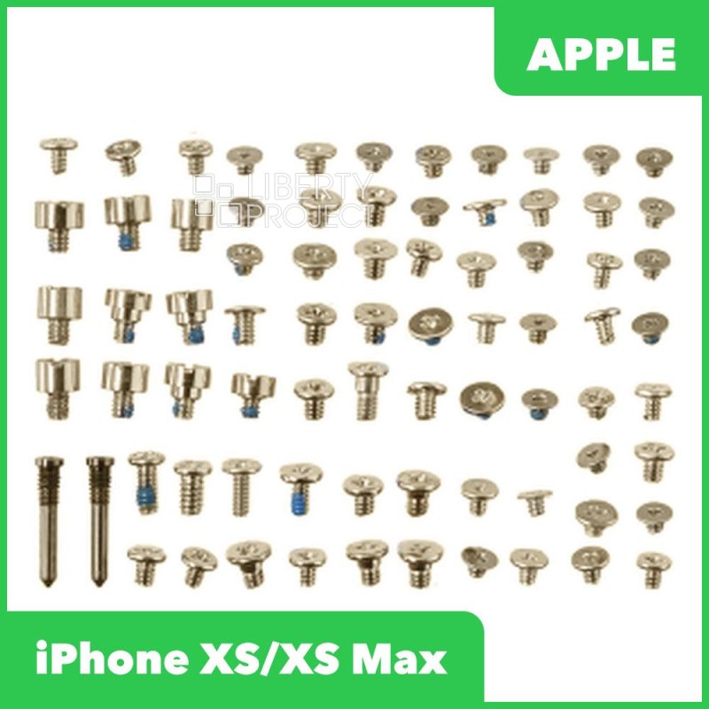 Винты для iPhone XS/XS Max (полный набор + 2 нижних винта) (золото)
