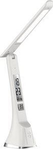 ULTRAFLASH (15178) UF-821 C01 белый (Led, светильник настольный, 7Вт, дисплей,смена цвет.темп, кожа)