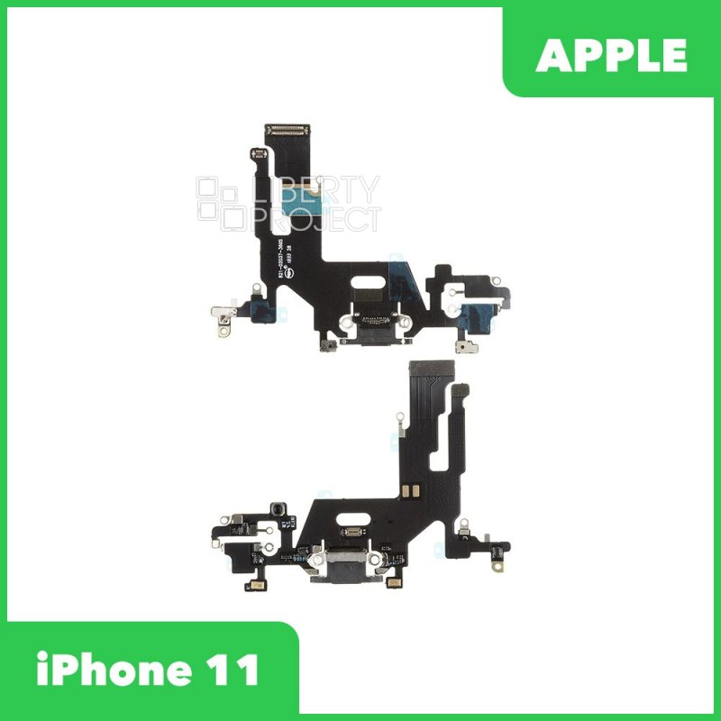 Шлейф/FLC iPhone 11 системный разъем/микрофон (черный)