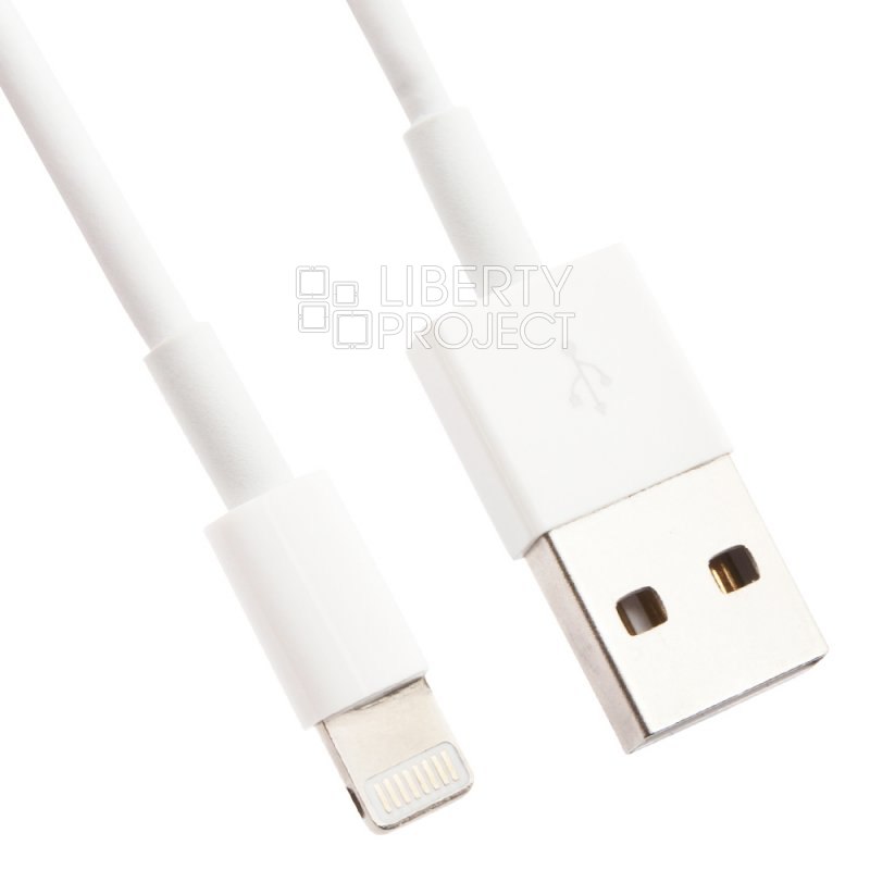 USB кабель "LP" для Apple iPhone/iPad Lightning 8-pin (белый/европакет)