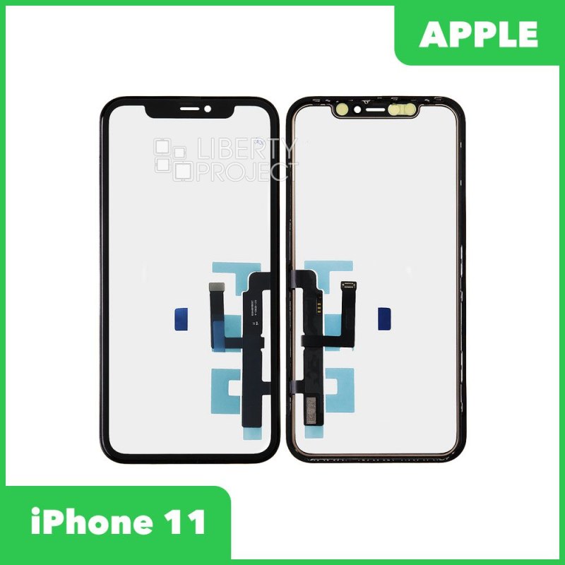 Тачскрин для Apple iPhone 11 в рамке + OCA (черный)