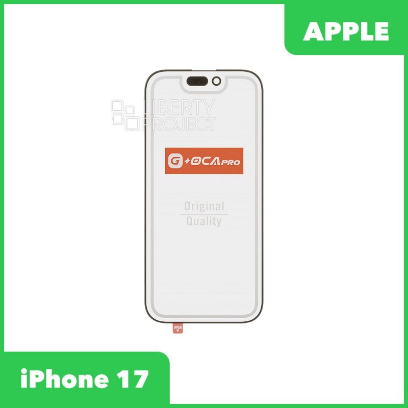 G+OCA PRO стекло для IPhone 17 олеофобное покрытие (черный)