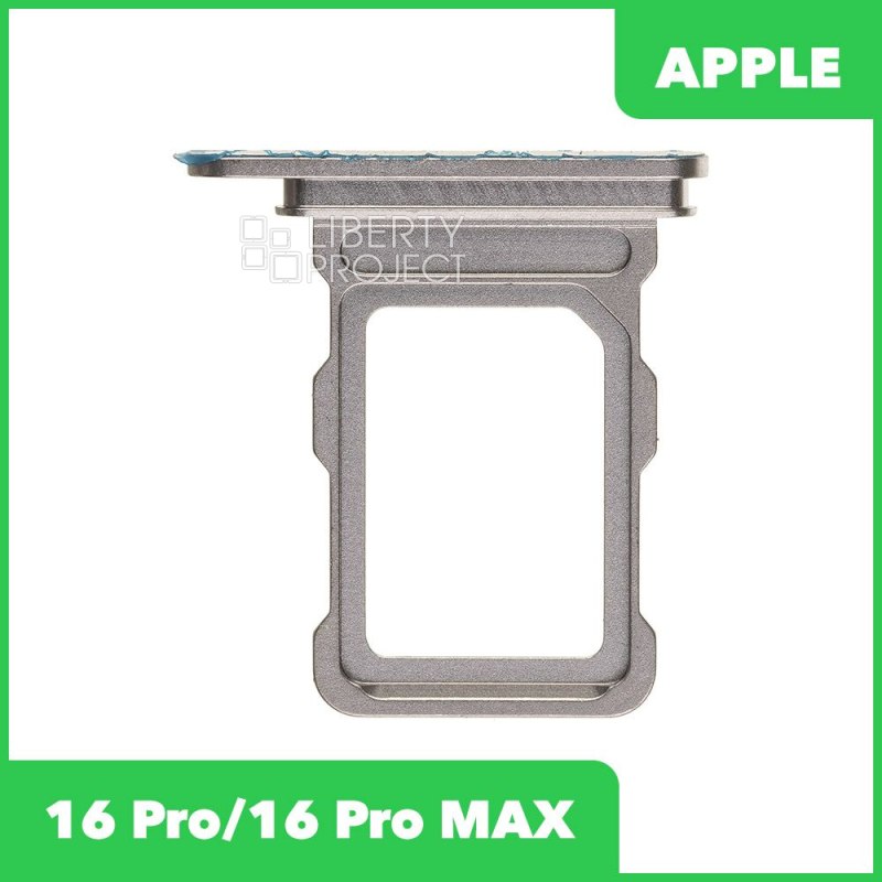 Держатель SIM-карты (сим лоток) iPhone 16 Pro/16 Pro MAX (серебро)