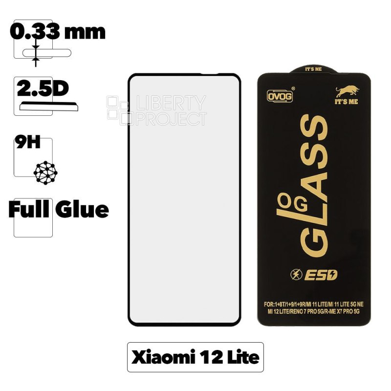 Защитное стекло IT`S ME для Xiaomi 12 Lite OG Full Glue (черное)