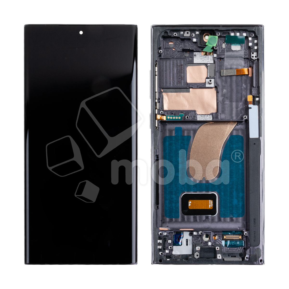Дисплей для Samsung Galaxy S23 Ultra (S918B) модуль с рамкой Черный - (Soft OLED, 120 Гц) (Full Size)
