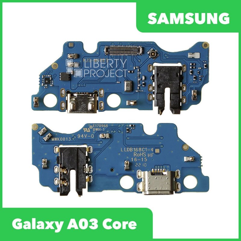 Шлейф/FLC Samsung Galaxy A03 Core SM-A032 на системный разъём/разъём гарнитуры/микрофон