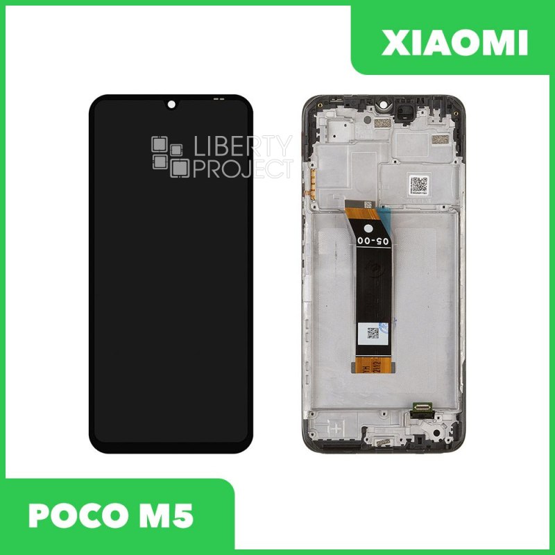 LCD дисплей для Xiaomi POCO M5 (22071219CG) с тачскрином в рамке (черный) OR LCD