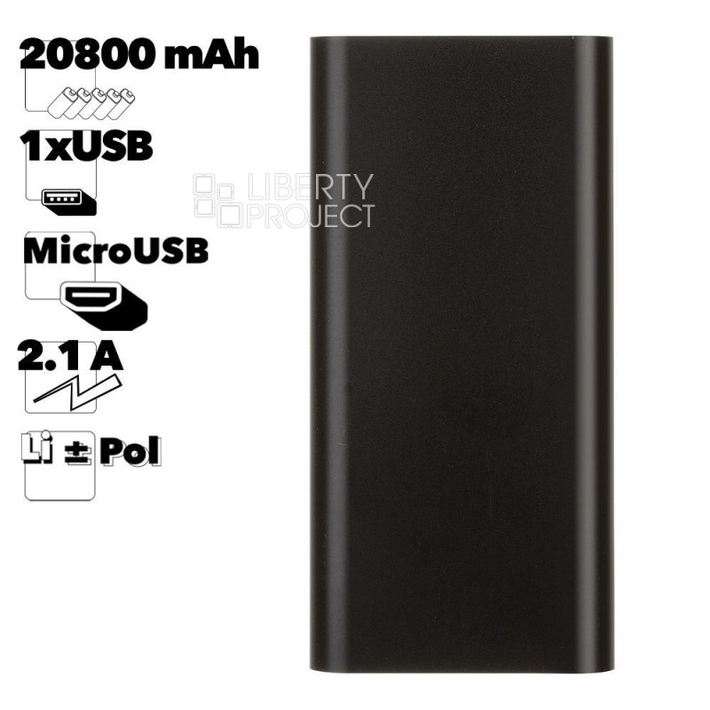 Внешний АКБ XIAOMI 20800 mAh, 1xUSB, 2.1А, Li-Ion (черный/коробка)