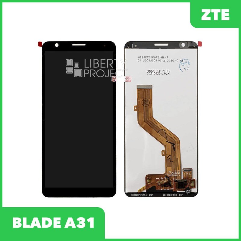LCD дисплей для ZTE Blade A31 в сборе с тачскрином 100% OR (черный)