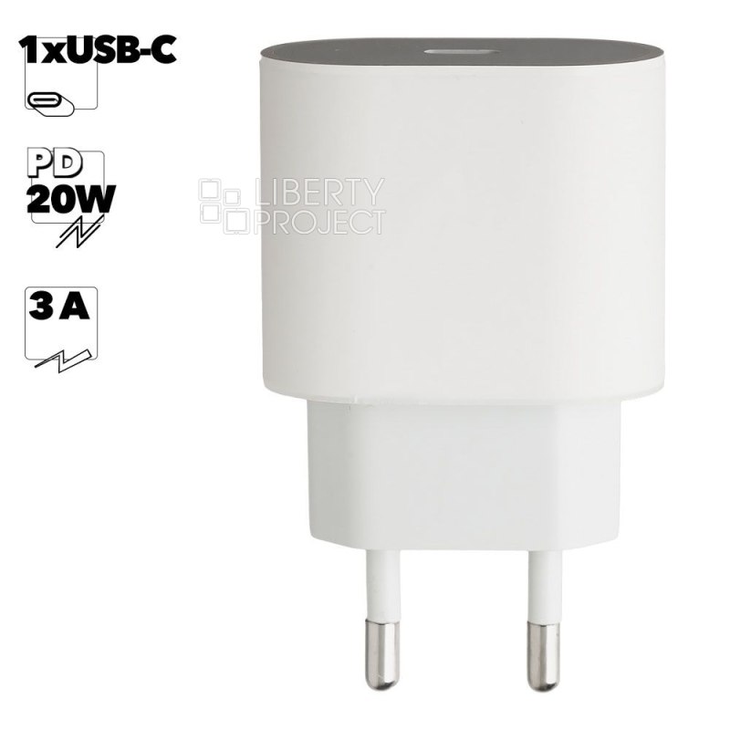 СЗУ USB-C 20W Power Adapter с выходом USB Type-C (MHJE3ZM/A) (белое/коробка)