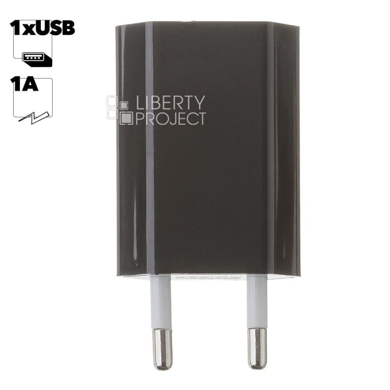 СЗУ "LP" 1хUSB, 1А (черный/европакет)