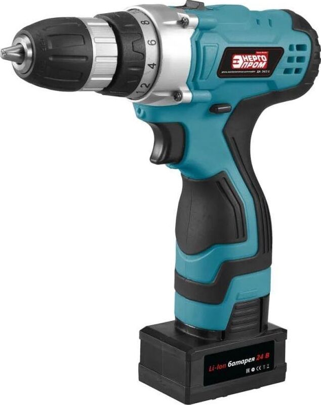 Шуруповерт ЭНЕРГОПРОМ HOME MASTER ДА-24/2 LI 24В, 2аккум., кейс 00-00016419