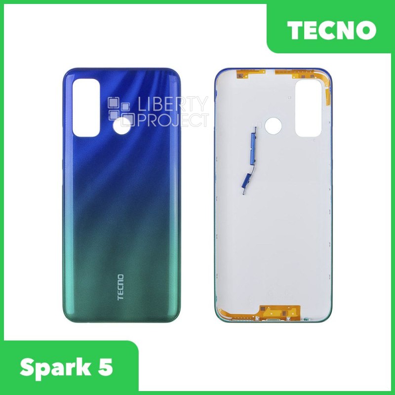 Задняя крышка для Tecno Spark 5 (синий)