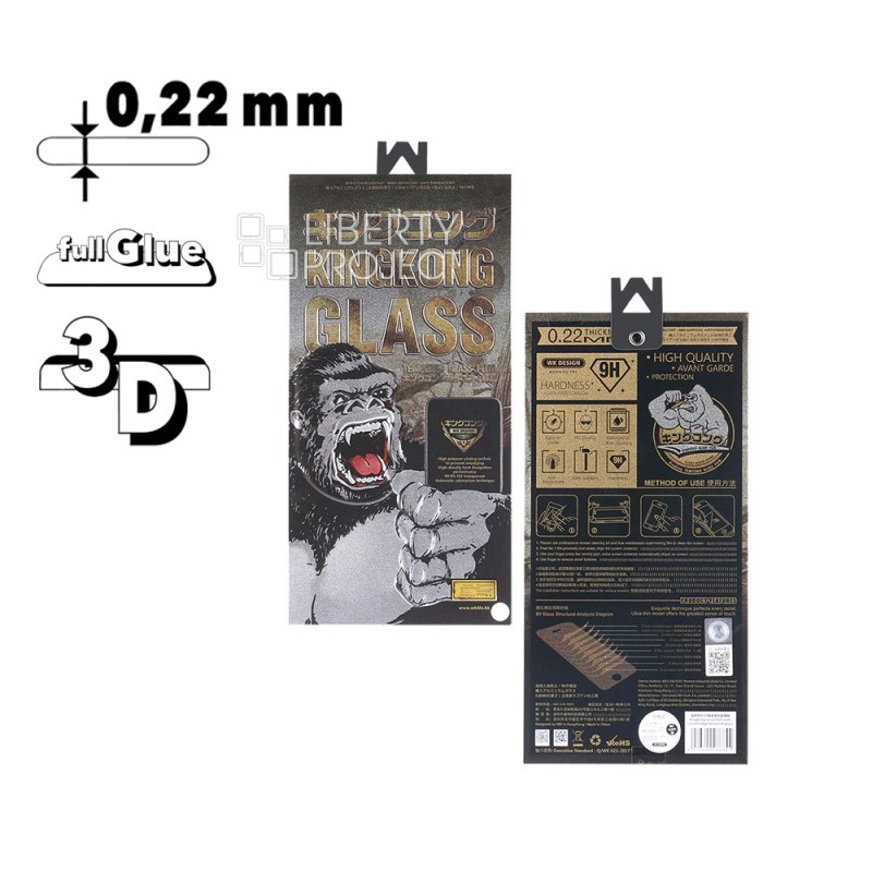 Защитное стекло WK Kingkong WTP-050 3D для iPhone 12 mini 0.22 мм, с черной рамкой