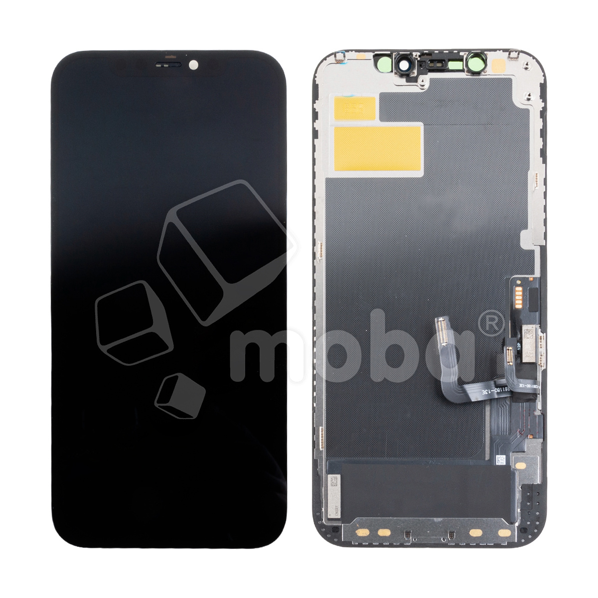 Дисплей для iPhone 12/12 Pro (A2403/A2407) в сборе с тачскрином Черный - (Hard OLED, Full HD) (с верификацией = с привязкой без ошибки)