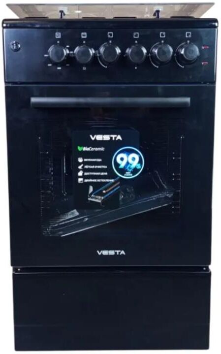 Газоэлектрическая плита VESTA Valencia VKE 50 10-E с VD чёрный