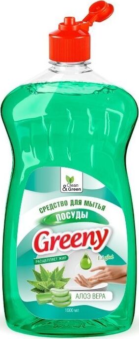 Средство для мытья посуды CLEAN&GREEN CG8156 Greeny Light Алоэ вера 1000мл