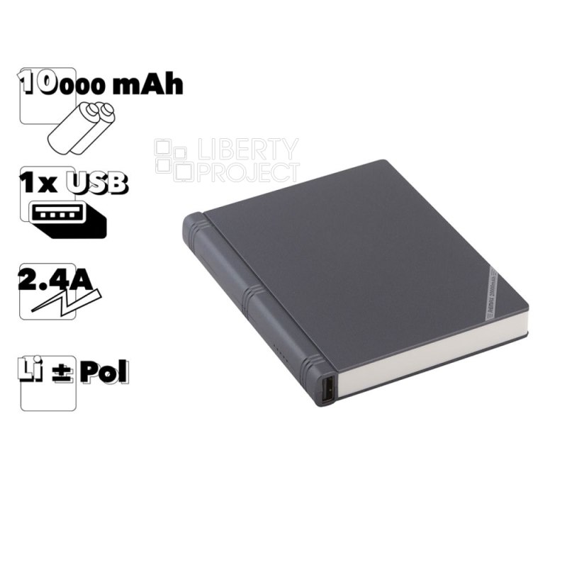 Внешний АКБ REMAX RPP-86 Jumbook 20000mAh, 1xUSB, 2.4А, Li-Pol (черный)