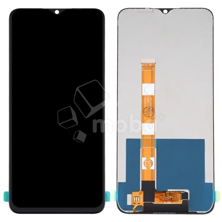 Дисплей для Realme C11/C15/Narzo 30A (RMX2185/RMX2180/RMX3171) в сборе с тачскрином Черный - Оптима