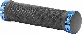 STELS Грипсы XH-G59BL 130 мм чёрные, синие кольца, в инд. упаковке 150131 LU074691