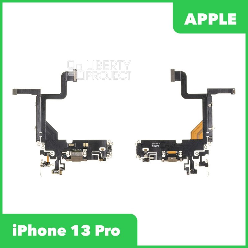 Шлейф/FLC iPhone 13 Pro системный разъем/микрофон (золотистый)