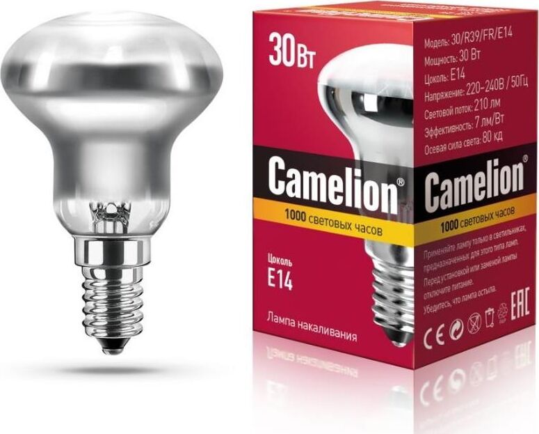 Лампа CAMELION (12657) 30/R39/FR/E14 - зеркальная