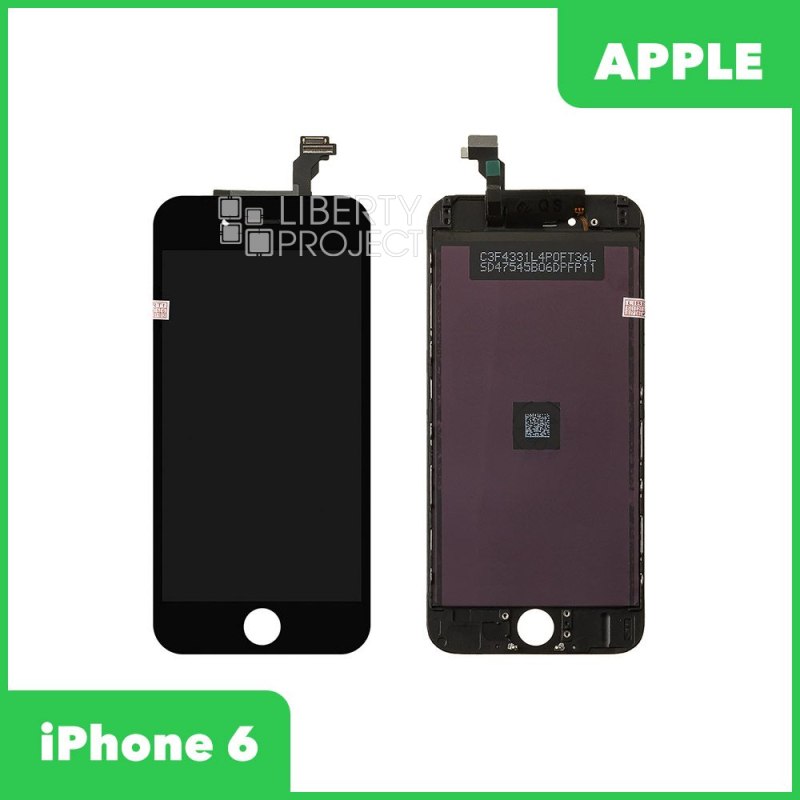 LCD дисплей для Apple iPhone 6 (черный) с тачскрином (яркая подсветка), 1-я категория, класс AAA