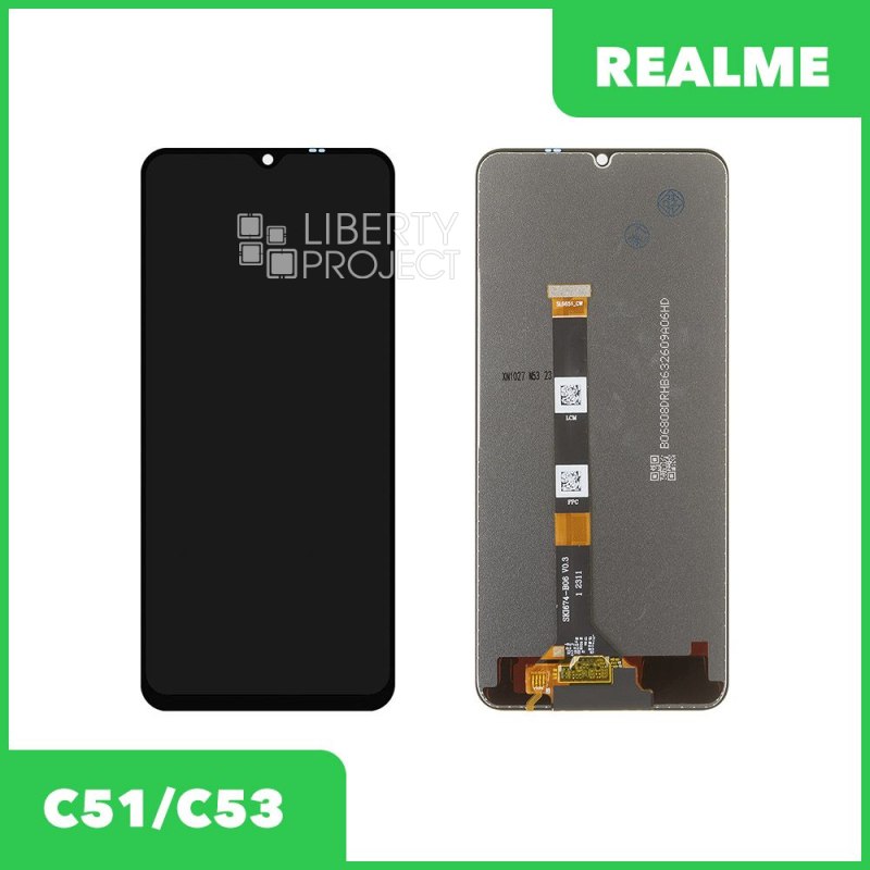 LCD дисплей для Realme C51 (RMX3830)/C53 (RMX3760)/ Note 50 с тачскрином (черный)