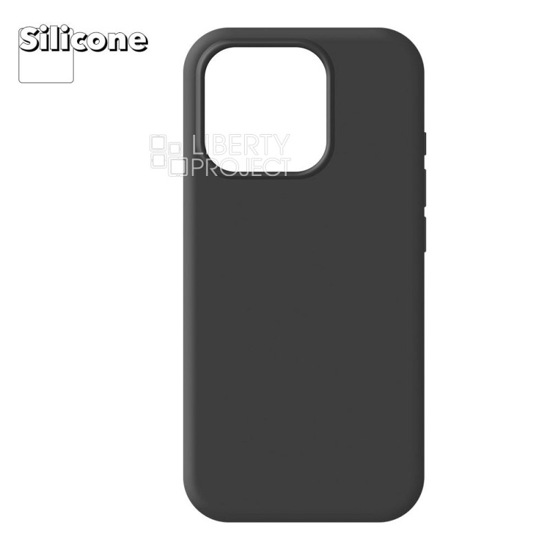 Силиконовый чехол для iPhone 16 Pro "Silicone Case" Black Titanium (черный)