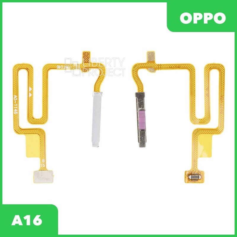 Шлейф/FLC OPPO A16 (CPH2269) сканер отпечатка пальца (кнопка включения) (серебристый)