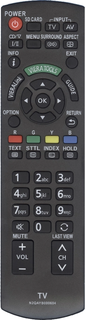 Пульт Huayu N2QAYB000604 для телевизора Panasonic