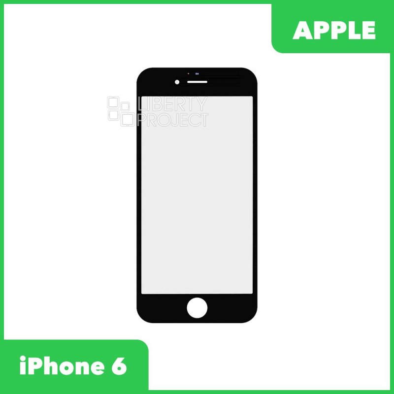 Стекло в сборе с рамкой для iPhone 6 (черный)