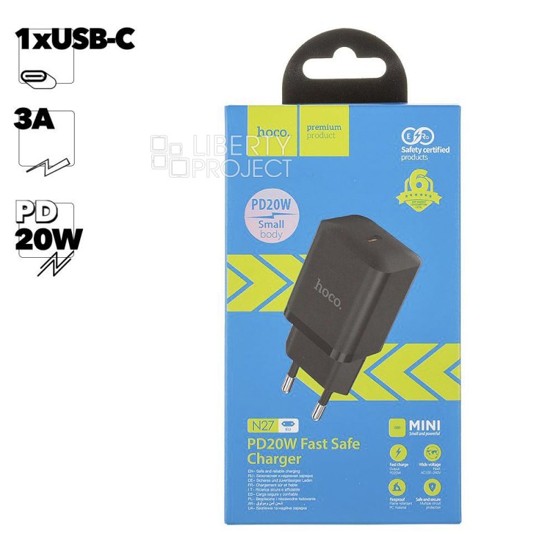 СЗУ HOCO N27 1xUSB-C, PD20W (черный)