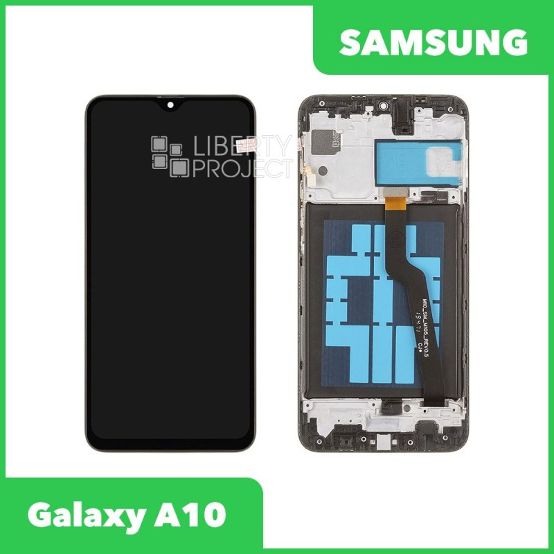 LCD дисплей для Samsung Galaxy A10 SM-A105 в сборе в рамке (черный)