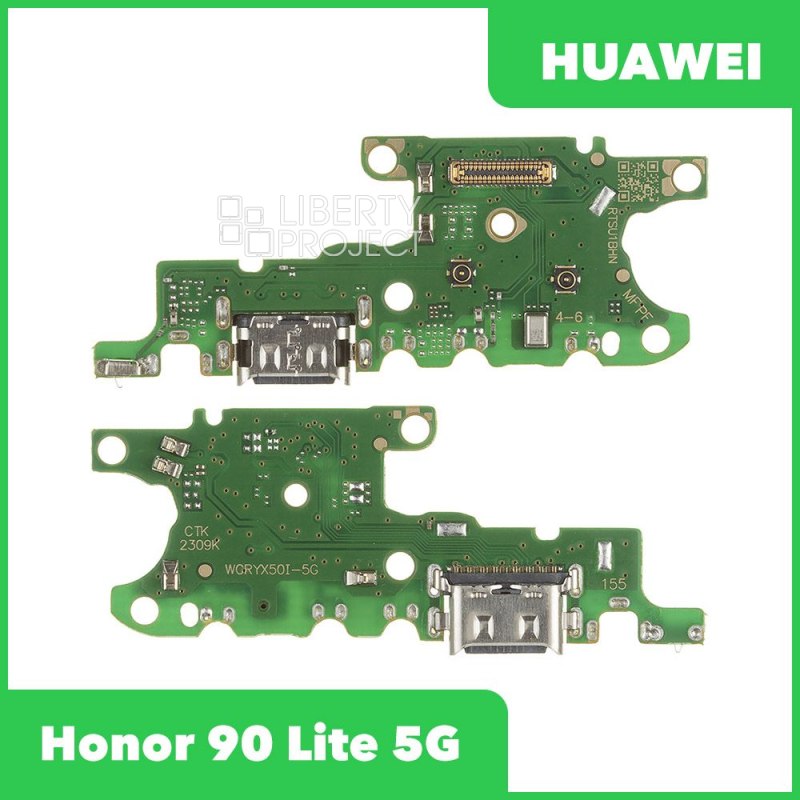 Шлейф/FLC Huawei Honor 90 Lite 5G на системный разъём/микрофон