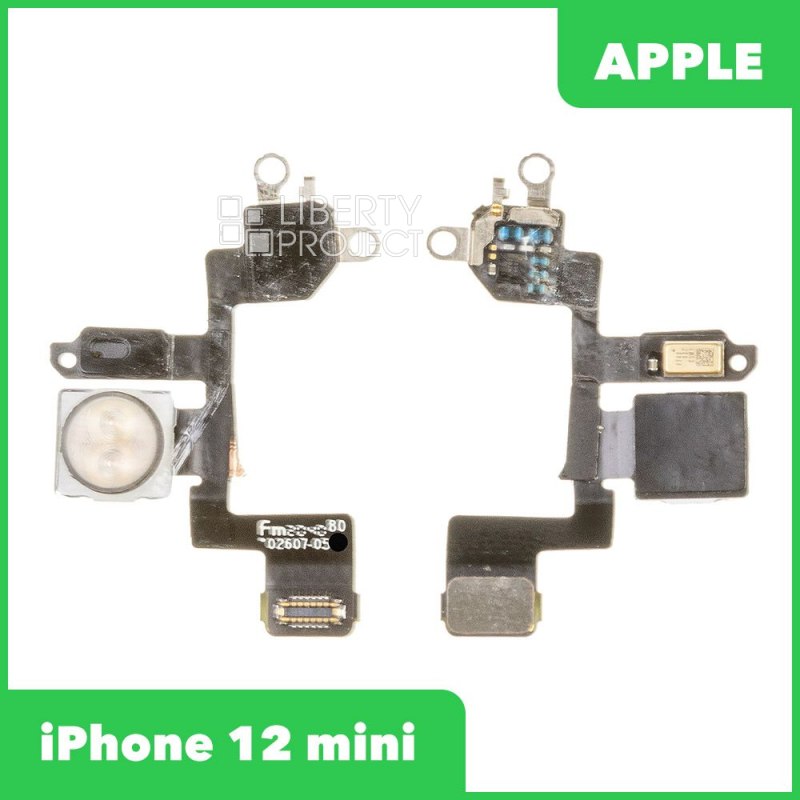 Шлейф/FLC iPhone 12 mini микрофон/вспышка